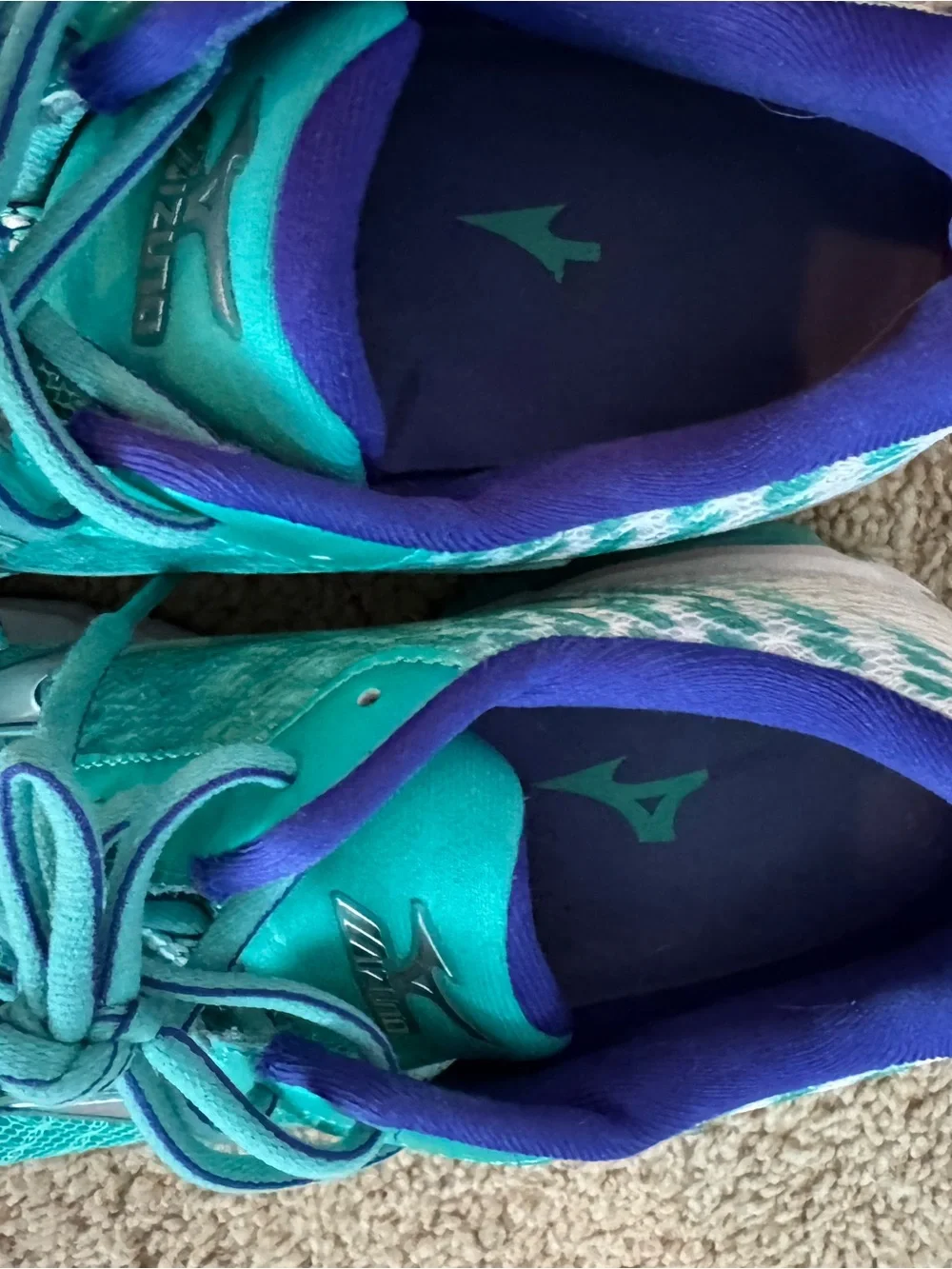 Mizuno Women's Teal and Navy Running Shoes